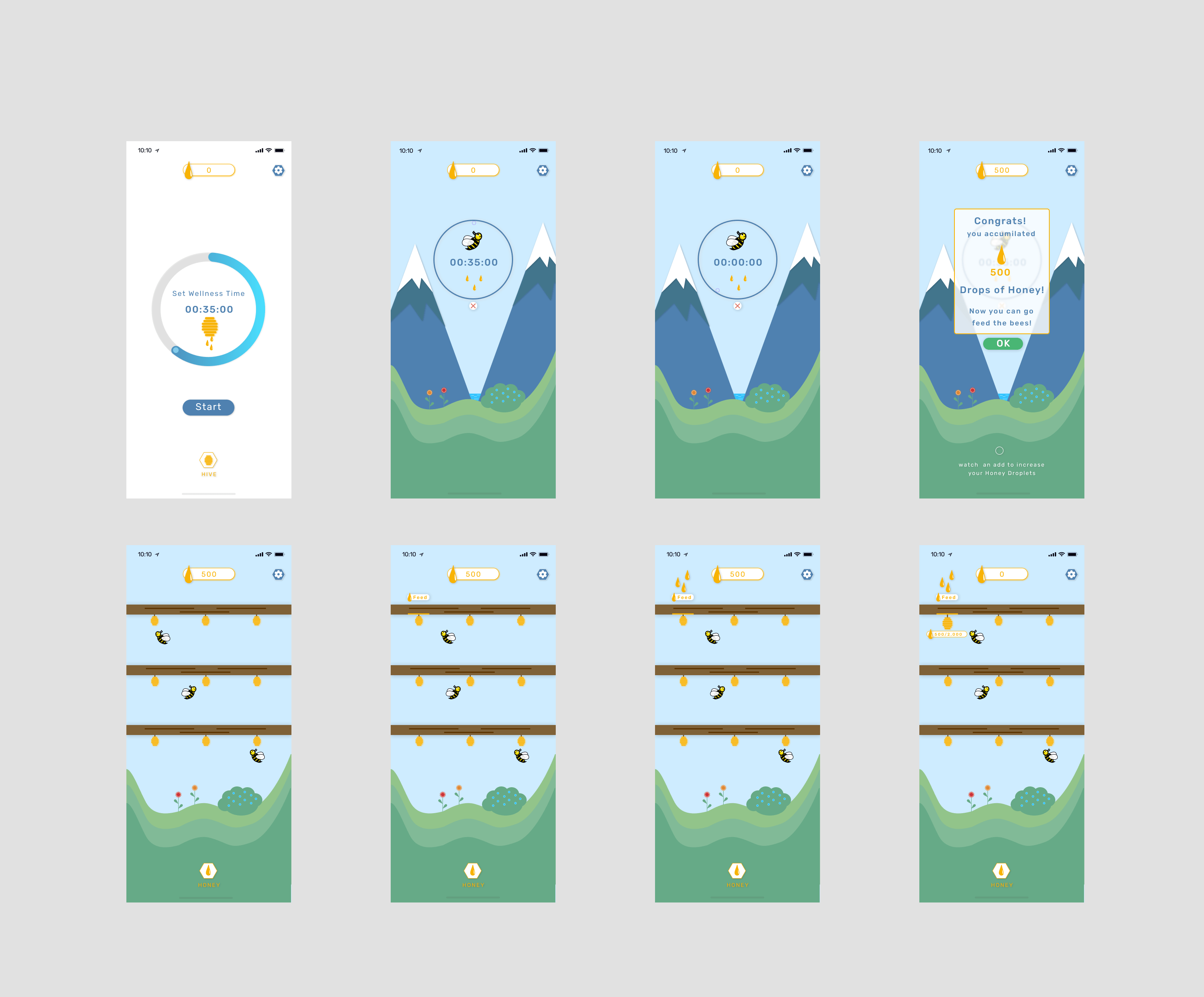 wireframe of Strexa App